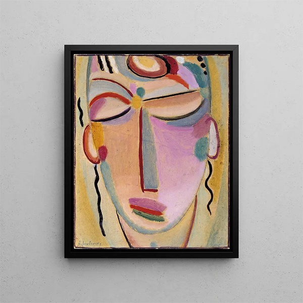 Meditazione della testa mistica - Alexej von Jawlensky — quadro incorniciato alla parete