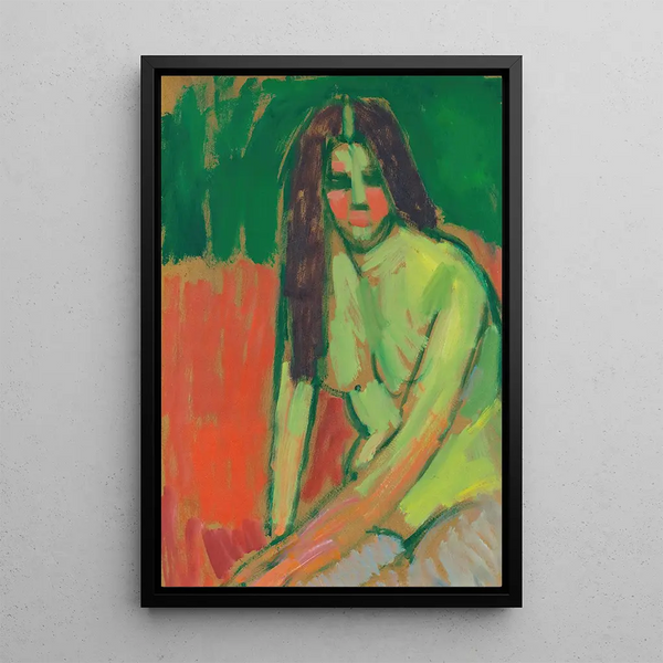 Riproduzione del dipinto Seminu seduto con i lunghi capelli - Alexej von Jawlensky