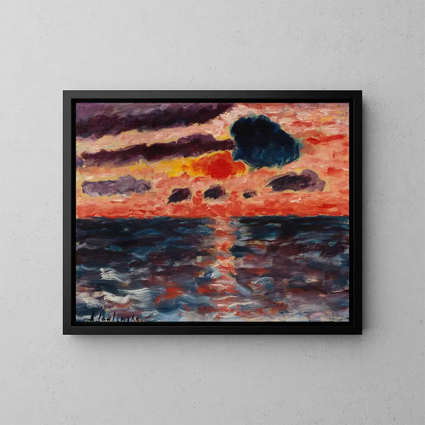 Tramonto a Borkum - Alexej von Jawlensky — quadro incorniciato alla parete