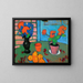 Nature morte con fiori e arance - Alexej von Jawlensky — quadro incorniciato alla parete