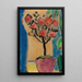 Nature morte con piccolo mazzo di rose - Alexej von Jawlensky — quadro incorniciato alla parete