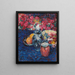Nature morte con fiori e frutta - Alexej von Jawlensky — quadro incorniciato alla parete