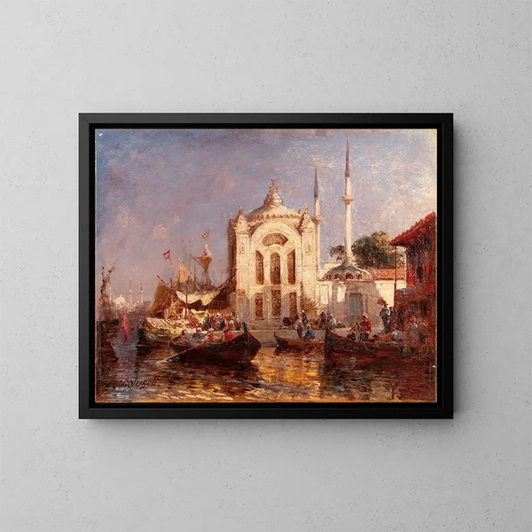 La mosquée de Dolmabahçe à Constantinople - Alexey Petrovich Bogolyubov — quadro incorniciato alla parete