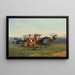 Corsa ad ostacoli, quattro fantini - Alfred de Dreux — quadro incorniciato alla parete