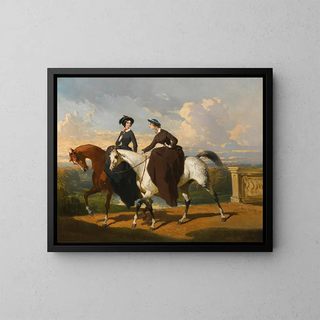 Alfred De Dreux - Deux Amazones Au Cheval.webp