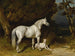 di cavallo grigio e levriero - Alfred de Dreux — vista dell’opera