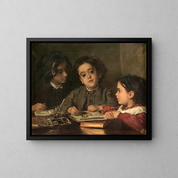 ritratti intimi - Alfred Dehodencq — quadro incorniciato alla parete