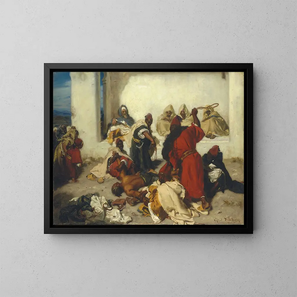 Il ladro catturato - Alfred Dehodencq — quadro incorniciato alla parete