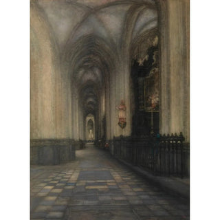 Alfred Delaunois - The St Bartholomews Nave in the St Peters Church in Leuven.webp