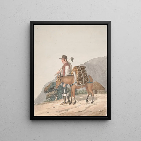 Venditore di legna da ardere a Tenerife - Alfred Diston — quadro incorniciato alla parete