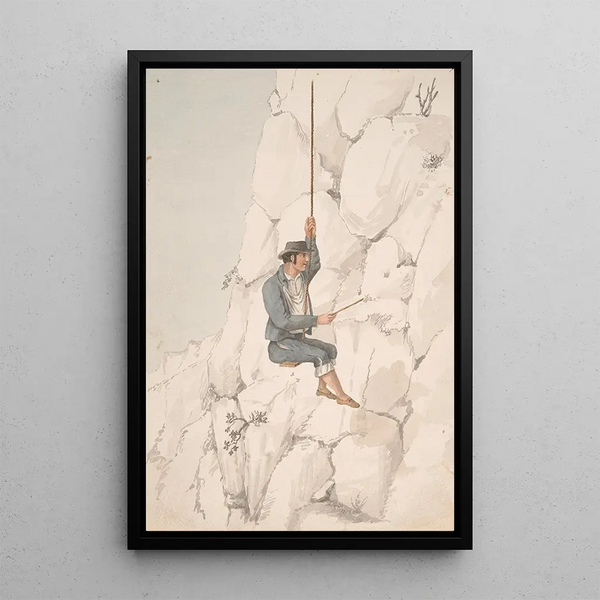 Cueilleur d'Orchilla de Gomero - Alfred Diston — quadro incorniciato alla parete
