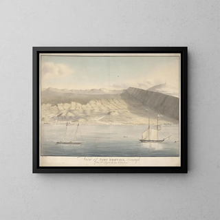 Vista del porto di Orotava a Tenerife da El Limpio de Las Calaveras - Alfred Diston — quadro incorniciato alla parete