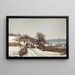 Un villaggio in inverno - Alfred Garcement — quadro incorniciato alla parete