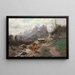 Un paesaggio di montagna selvaggia - Alfred Godchaux — quadro incorniciato alla parete