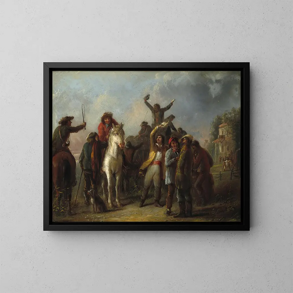 Scène d'élection à Catonsville, comté de Baltimore - Alfred Jacob Miller — quadro incorniciato alla parete