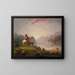 Tramonto sul Wind River - Alfred Jacob Miller — quadro incorniciato alla parete