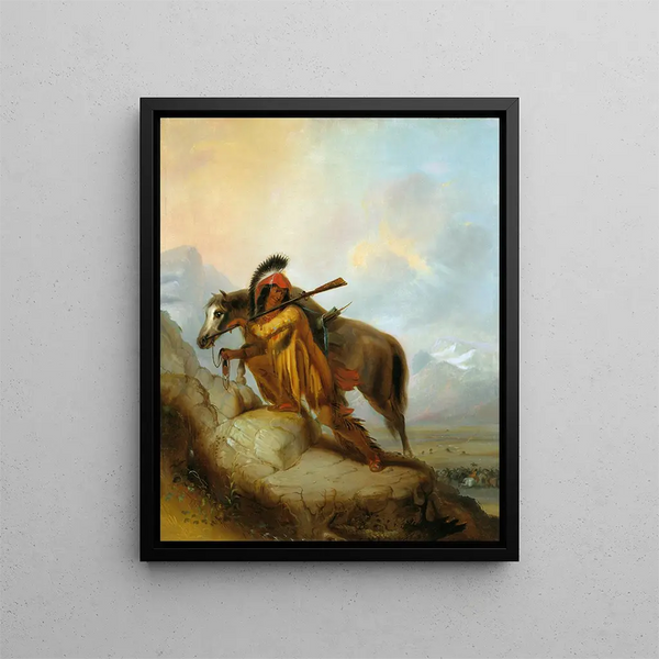 Le Scalp-Lock (Conflit de cas) - Alfred Jacob Miller — quadro incorniciato alla parete