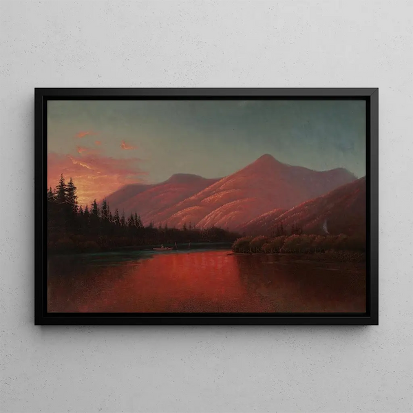 Tramonto sul Silver Lake, Cottonwood Canyon, Utah - Alfred Lambourne — quadro incorniciato alla parete