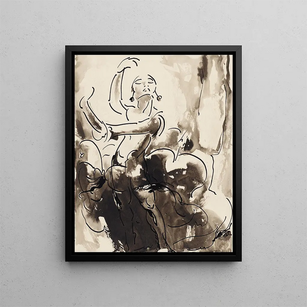 Donna che danza - Alfred Ost — quadro incorniciato alla parete
