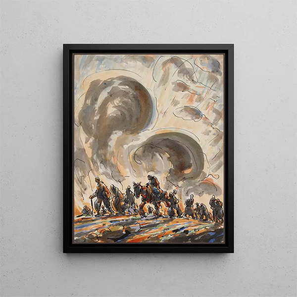 Figures dans un paysage - Alfred Ost — quadro incorniciato alla parete