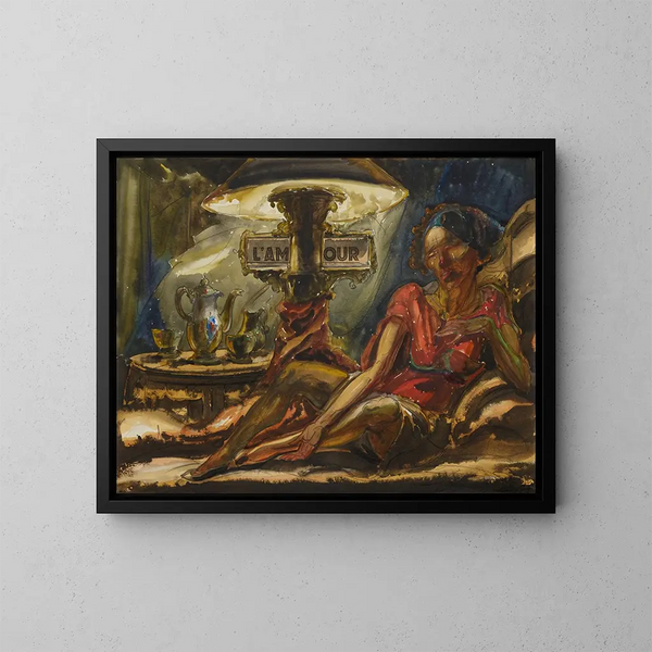 L'amour - Alfred Ost — quadro incorniciato alla parete
