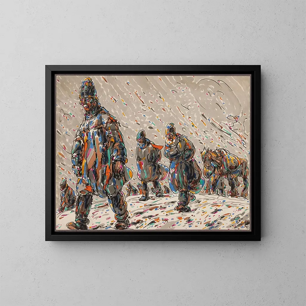 Attraverso la neve - Alfred Ost — quadro incorniciato alla parete
