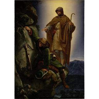 Alfred Rethel - A Guardian Angel Rescuing Emperor Maximilian from the Martinswand.webp