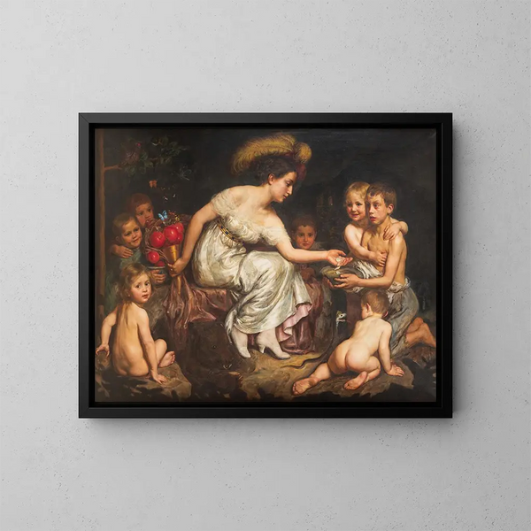 Allégorie della Carità - Alfred Schwarzschild — quadro incorniciato alla parete