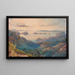 Tramonto sulle gole di Kikowhakarere a Coromandel - Alfred Sharpe — quadro incorniciato alla parete