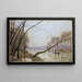 Bord de Seine en automne - Alfred Sisley — quadro incorniciato alla parete
