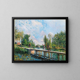 Alfred Sisley - La Passerelle  Chemin De Halage Du Canal Du Loing.webp