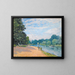 La Tamise avec l'église de Hampton - Alfred Sisley — quadro incorniciato alla parete