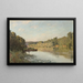 Paesaggio di Bougival - Alfred Sisley — quadro incorniciato alla parete
