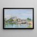 Case sul bordo della chiusa della Gazonne - Alfred Sisley — quadro incorniciato alla parete