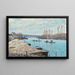 La Seine à Port-Marly, tas de sable - Alfred Sisley — quadro incorniciato alla parete