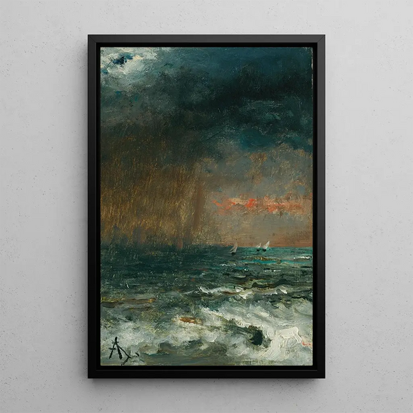 Tempesta in mare - Alfred Stevens — quadro incorniciato alla parete