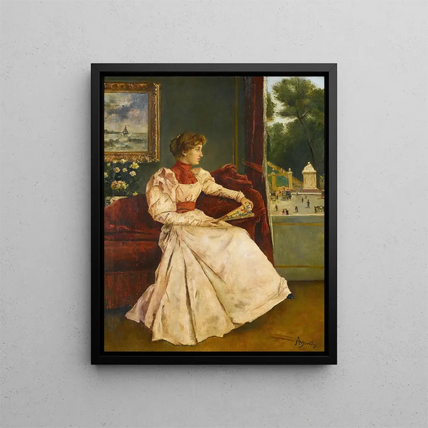 Chez soi - Alfred Stevens — quadro incorniciato alla parete