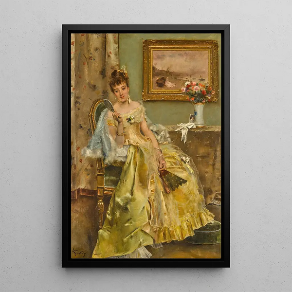 Coquetterie - Alfred Stevens — quadro incorniciato alla parete