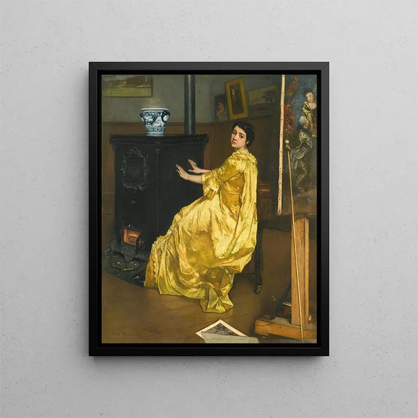 Nel laboratorio il riposo del modello - Alfred Stevens — quadro incorniciato alla parete