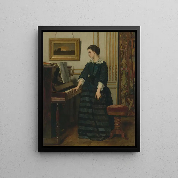 L'assenza - Alfred Stevens — quadro incorniciato alla parete