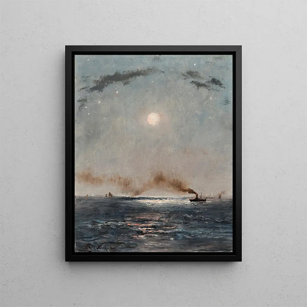 Marine di Notte - Alfred Stevens — quadro incorniciato alla parete