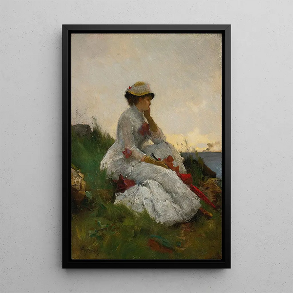 Riproduzione del dipinto Pensieroso - Alfred Stevens