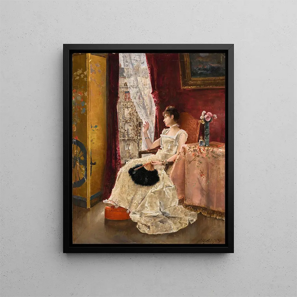 Rêverie - Alfred Stevens — quadro incorniciato alla parete