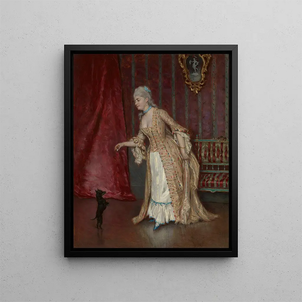 Figura in piedi di una donna - Alfred Stevens — quadro incorniciato alla parete