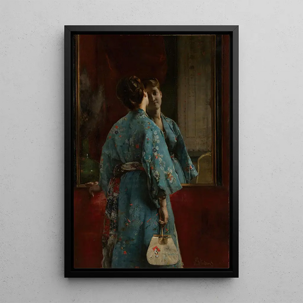 Riproduzione del dipinto Le kimono giapponese - Alfred Stevens