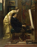 Il pittore e il suo modello - Alfred Stevens — vista dell’opera