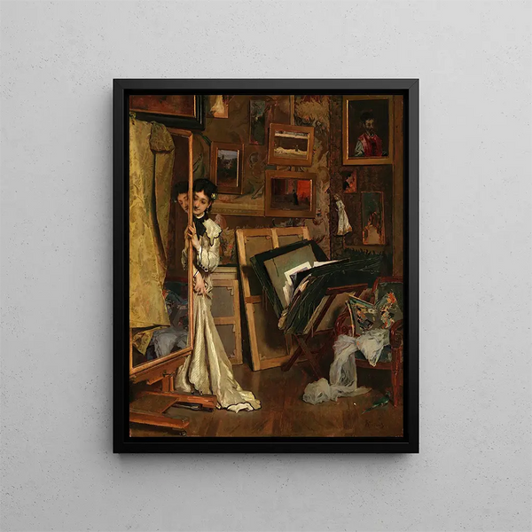 Le Psyché Mon Studio - Alfred Stevens — quadro incorniciato alla parete