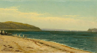 Alfred Thompson Bricher - Beach and Bay with Sailboats.webp