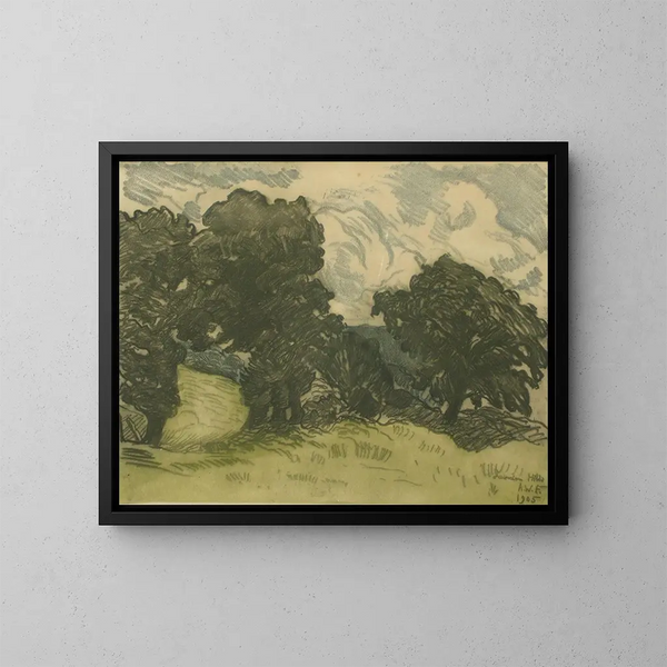 La collina di Laindon II - Alfred William Finch — quadro incorniciato alla parete