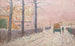 Le Faubourg sous la neige ou Scène de rue en hiver - Alfred William Finch — vista dell’opera